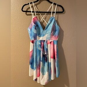 L'ATISTE Tie-Dye Strappy Dress